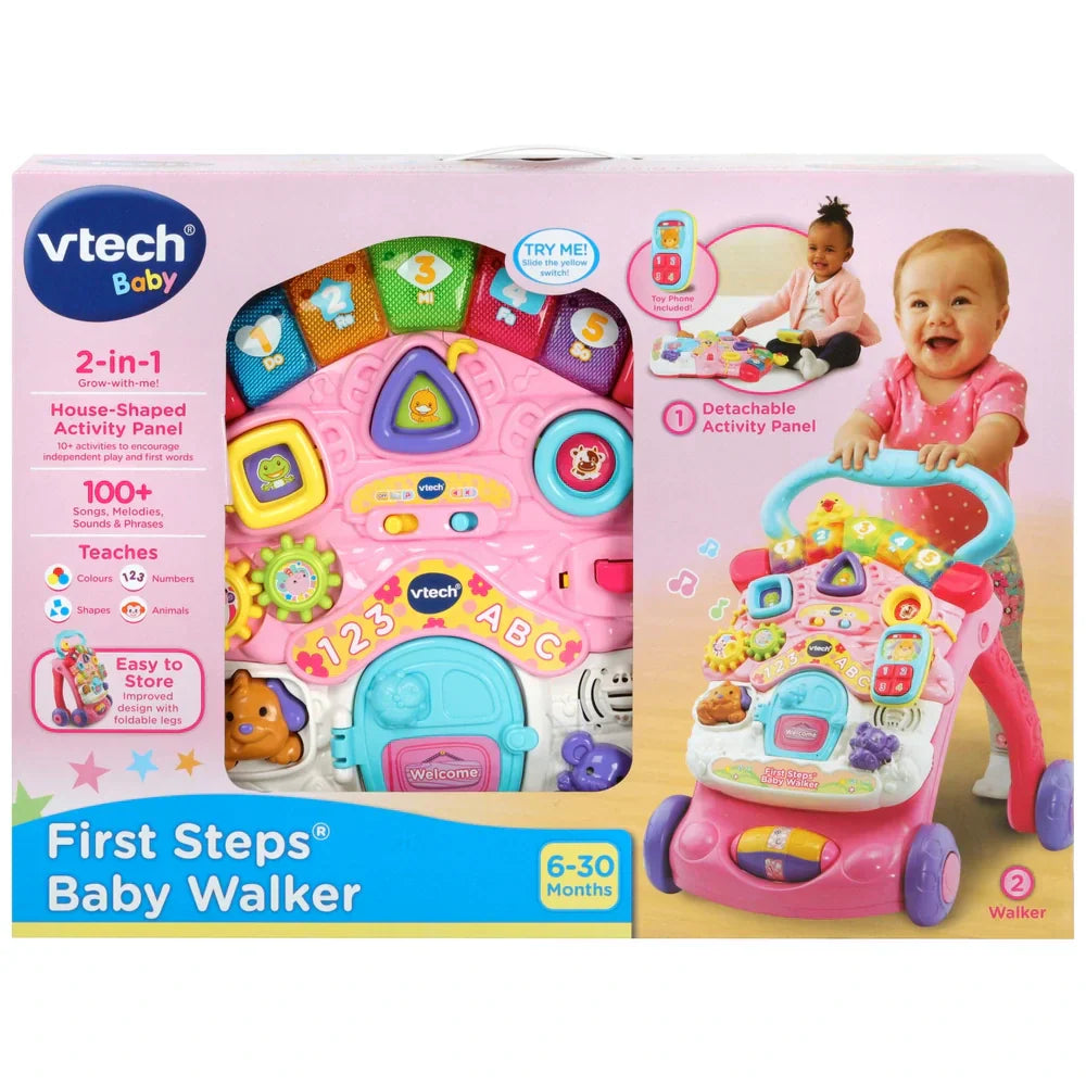 VTech Baby First Steps 2-in-1 Walker – Pink